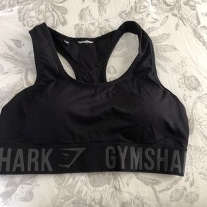 Gymshark Black/ Black fit sports bra